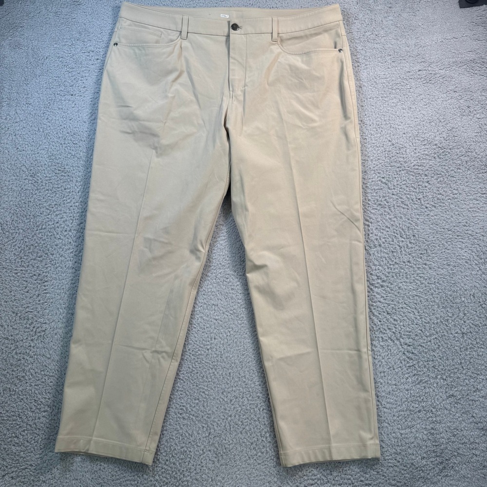 Lululemon Mens Commission Pant Classic Warpstreme Khaki Tan 38x29 LM5AQHS